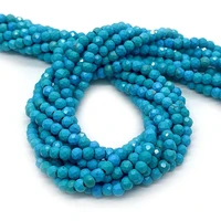 2mm3mm4mm natural stone beaded blue pine bead faceted good quality beads diy jewelry making necklace bracelet accessory material