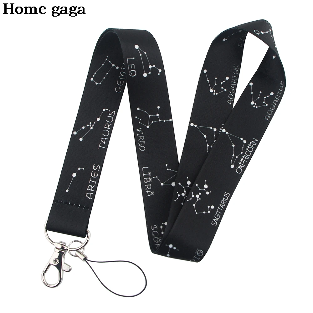 

DB149 Wholesale 20pcs/lot Constellation Multi-function Key Chain Phone Neck Straps Lanyards for Key ID Card Badge Holder Webbing