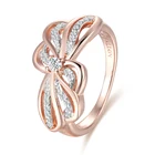 Женские круглые кольца с белыми кристаллами FJ, 10 мм, 585