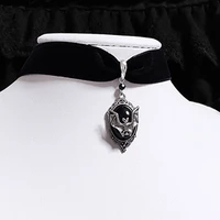 gothic kpop bat spider rose knife velvet choker necklace for man women pendant punk jewelry handmade vintage