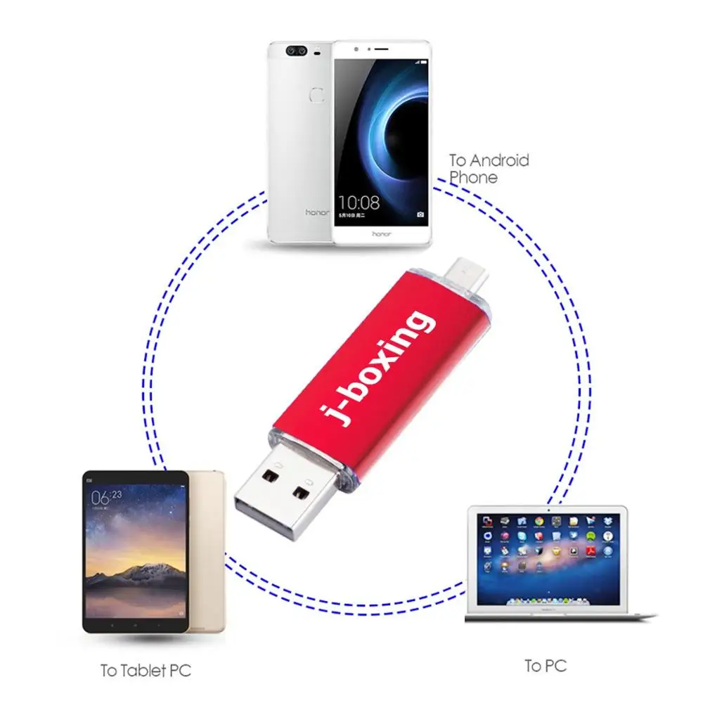 USB флеш накопитель J boxing 5 шт. OTG 8 ГБ 16 Micro два порта для ноутбука Samsung Huawei 32 64 128