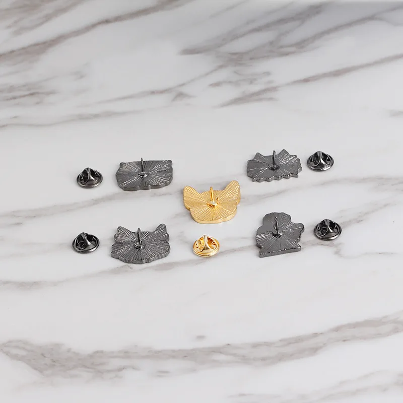 5 Pin мультфильм собака броши-кошки для женщин креативный смайлик пакет значки с