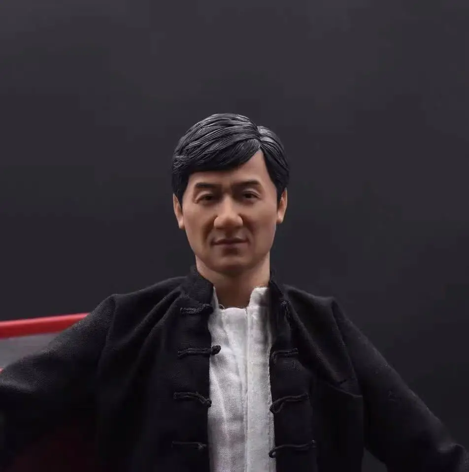 Джеки Чан голова лепить 1/6 весы в стиле кунг фу Звезда модель головы для 12 дюймов