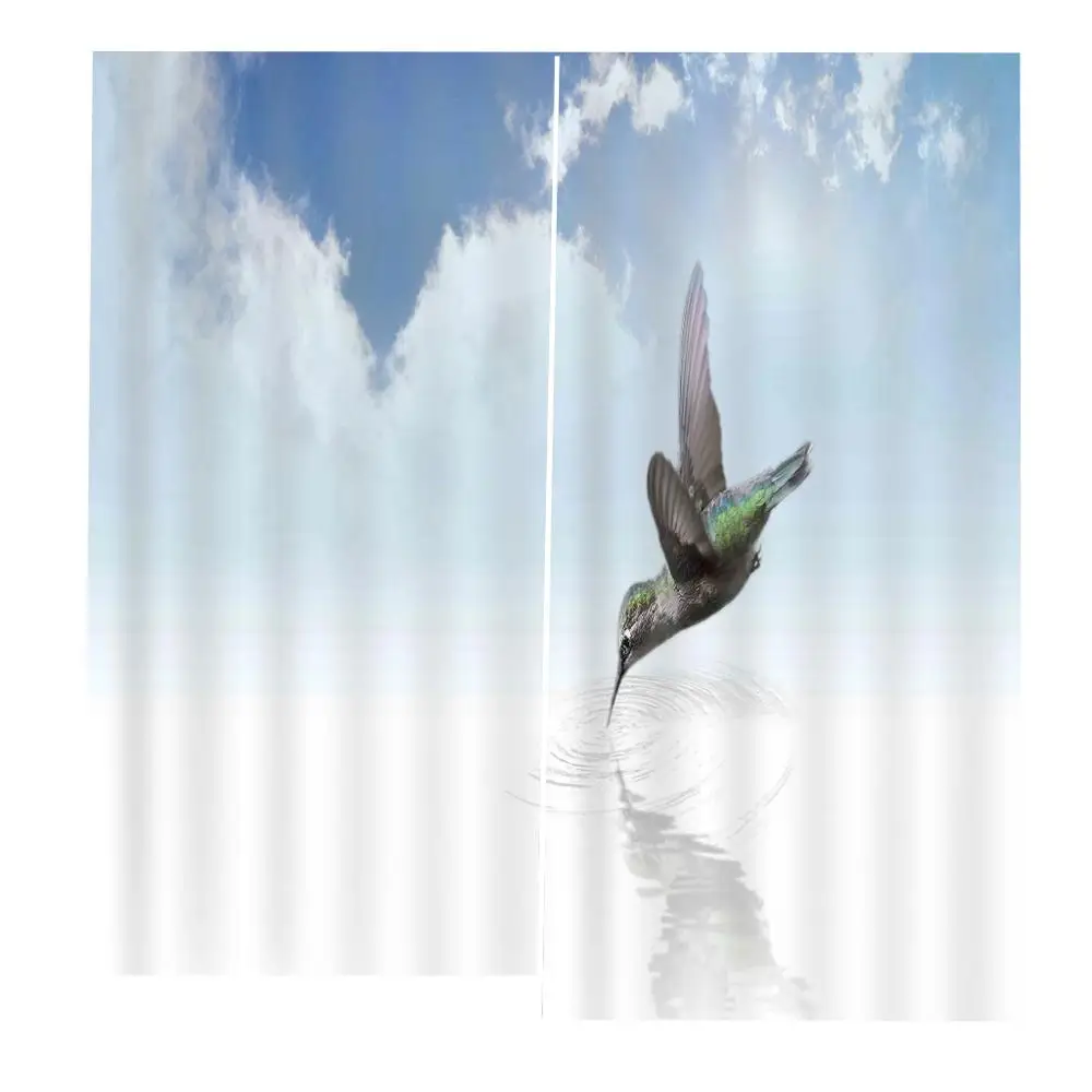 Индивидуальные 3D шторы птица из воды Летающий с сильными крыльями дикая природа