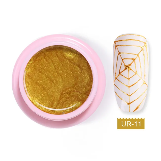 UR-11 Ur Sugar 5 мл паук гель для ногтей креативный проволочный рисунок лак для ногтей точка к линии Гель-лак для живописи тянет шелк паук дизайн ногтей - Цвет: UR-11