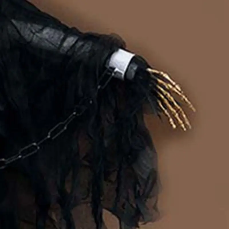 

Halloween Party Decoration Black Faceless Hanging Ghost Eyes Glowing Screaming Ghost Scary Haunted House Bar Scene Layout