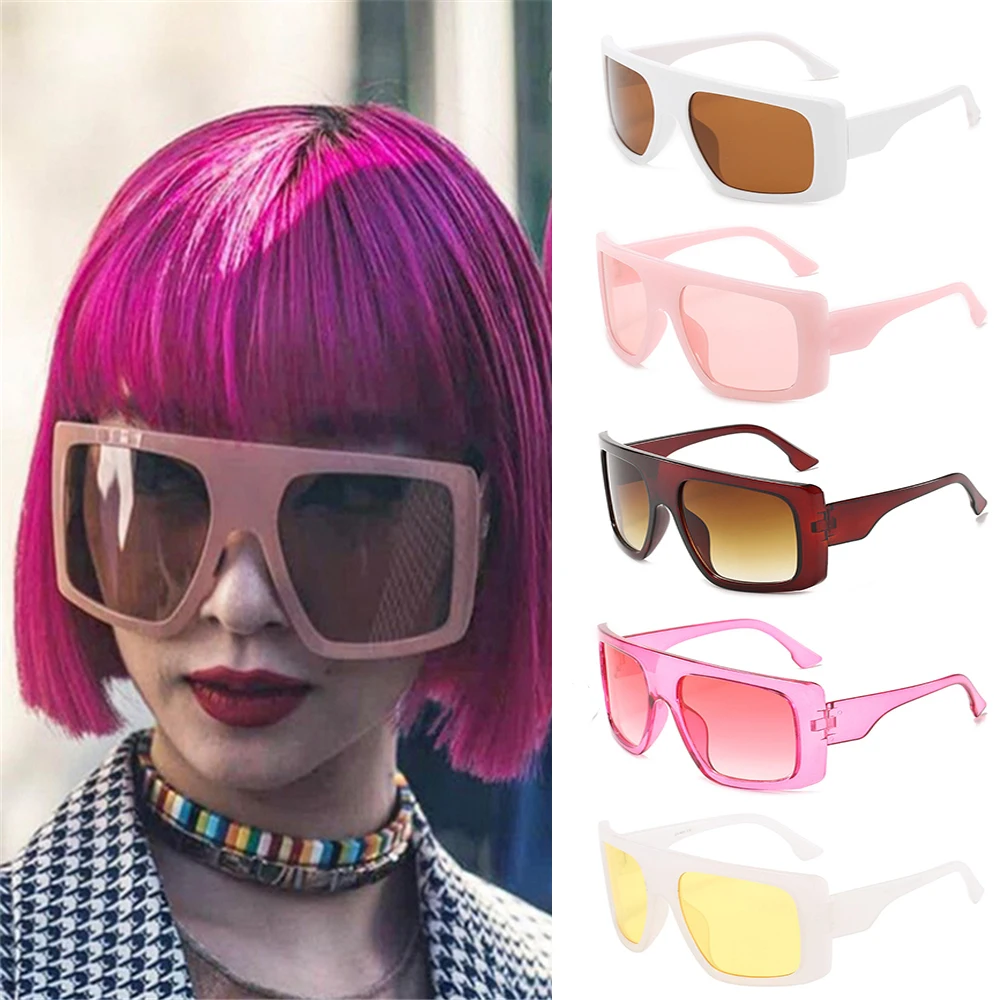 

Женские винтажные солнцезащитные очки UV400, большие квадратные очки с градиентными линзами, 2021