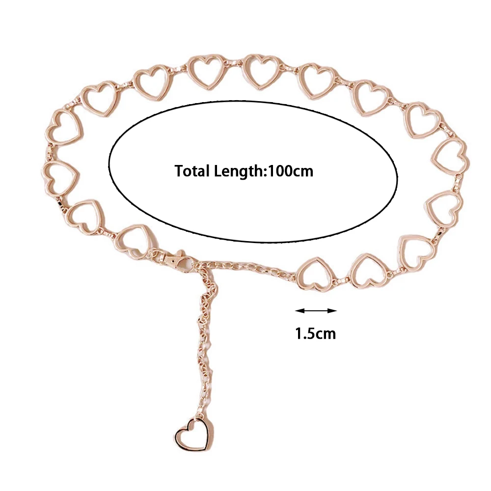 Пояс в стиле хип хоп с отверстиями форме сердца женское модное украшение для