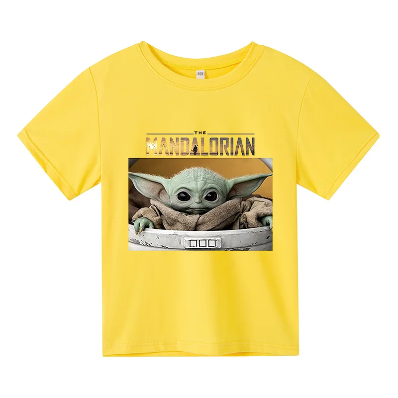 

2021 summer children's short-sleeved O-neck T-shirt printing casual tops fashion boys and girls tee suit 4T-14T
