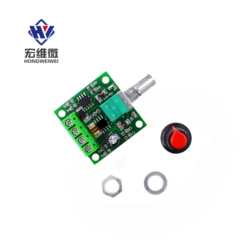 

DC 1.8V 3V 5V 6V 12V 2A PWM Motor Speed Controller Switch Low Voltage Adjustable Board 1803BK Drive Module W/ Self-recovery Fuse