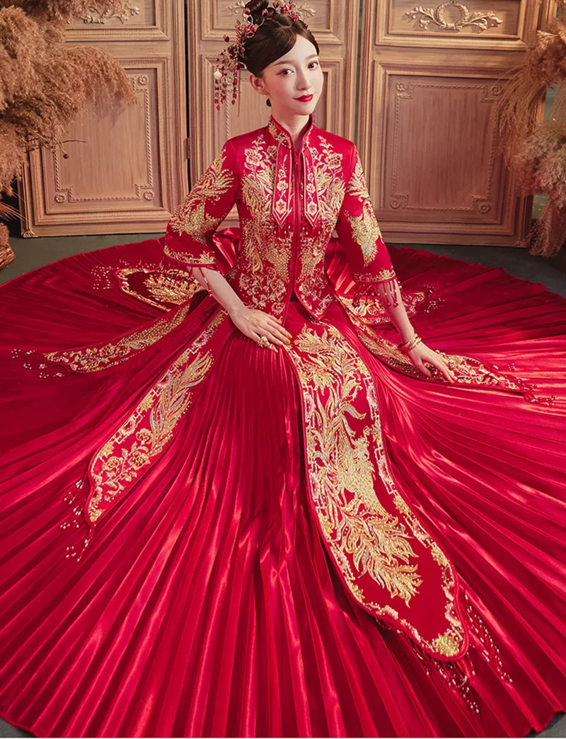 FZSLCYIYI Китайский стиль женщин мужчин свадебное платье Классический роскошный вышитый Hanfu Одежда Брак костюм Vestidos Размер S-2XL включительно.