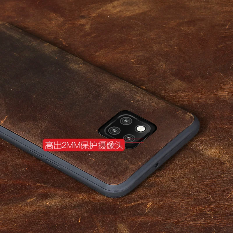 Retro Leather phone case for Huawei mate 20 10 Lite 9 pro Genuine leather fundas huawei y9 2019 y7 honor 20pro | Мобильные телефоны