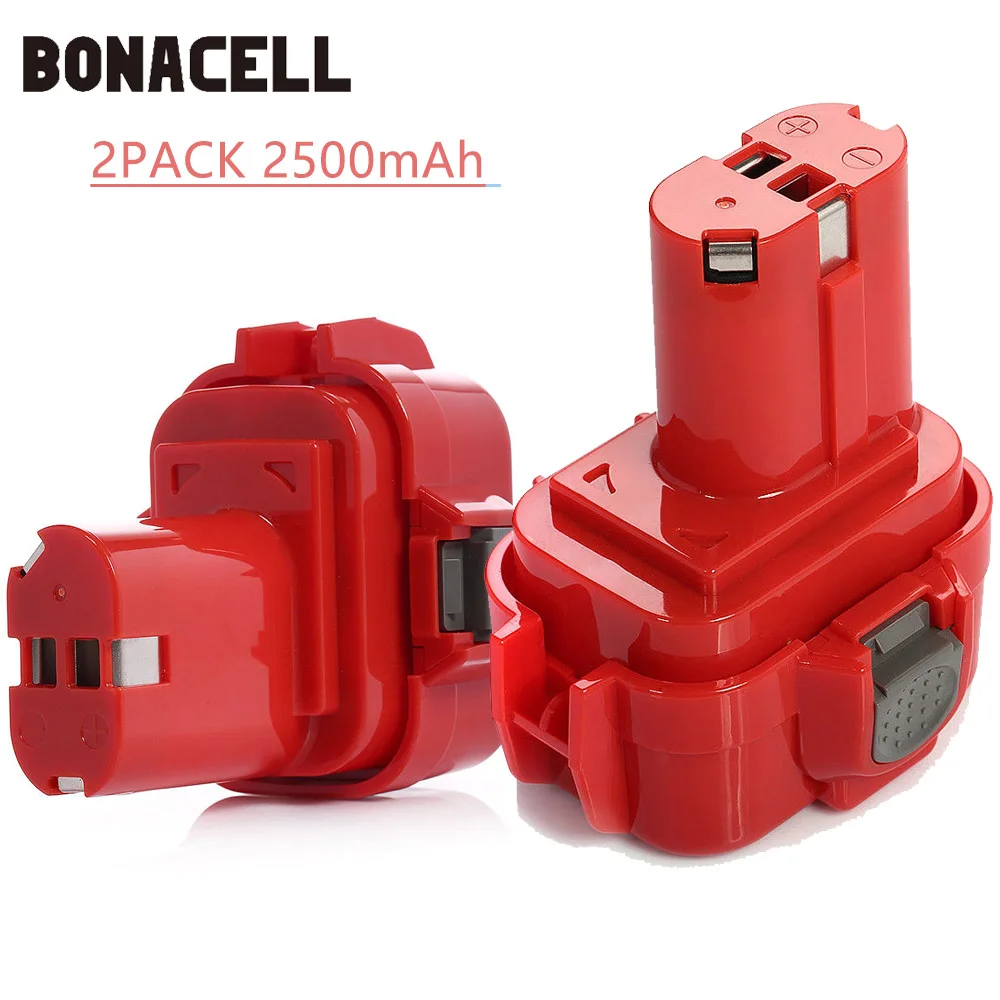 2PACK 2.5Ah Bonacell 3500mAh 9,6 V ni-mh аккумуляторная батарея для электроинструмента Makita PA09 9120 9122 6207D 192595-8,192596-6 L30 - Цвет: 2PACK 2.5Ah