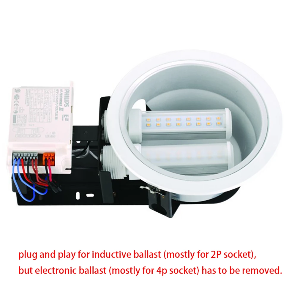 5 шт. CFL замена g24 Светодиодные g24d-1 G24d-3 g24q-2 g24q-4 AC85-300V led pl лампа реальная мощность 9 Вт 11 Вт SMD 2835 светильники лампы