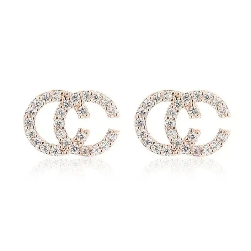 

New Temperament Mini Crystal C Letter Earrings Women's Earrings 2020 Trend Luxurious Korean Jewelry Sexy Exquisite Girl Earrings