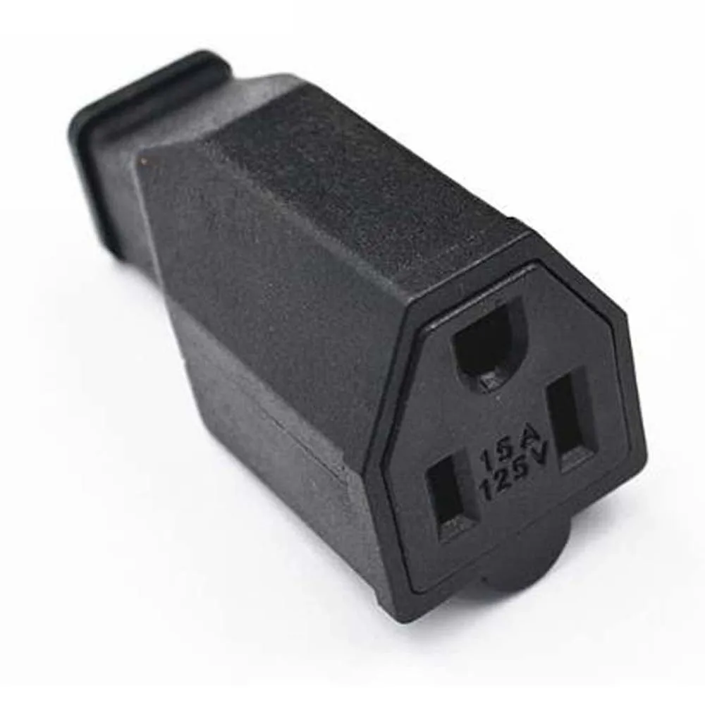 Черный медный Американский сборный промышленный адаптер питания штепсельная