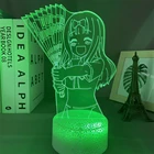 Аниме 3D лампа Kaguya Sama Love Is War Chika Fujiwara светодиодный ночник для дома спальни Декор Ночной светильник подарок