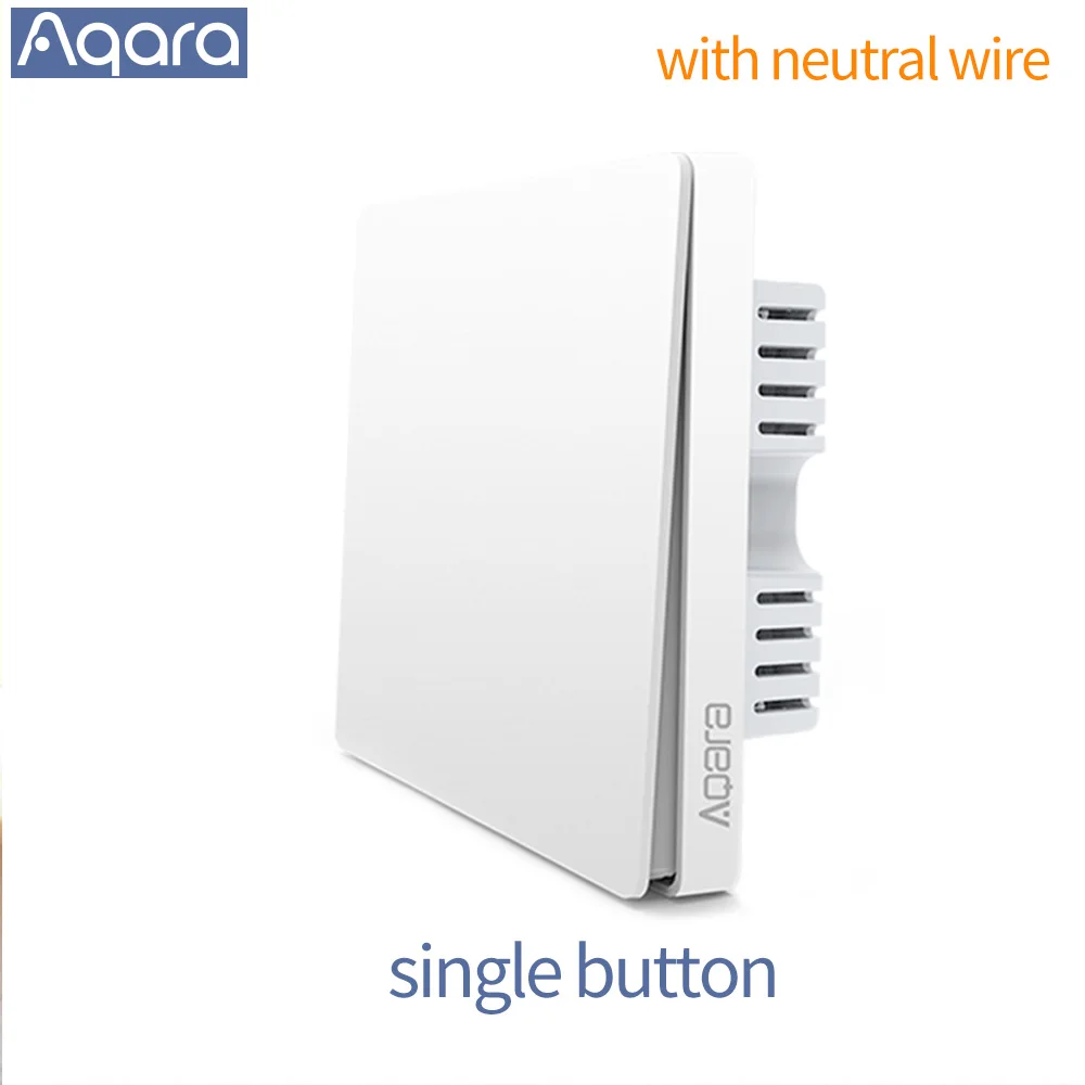 Умный настенный выключатель Aqara ZigBee, выключатель с нулевой проволокой, с дистанционным управлением, работает с приложением Mi Home от AliExpress WW