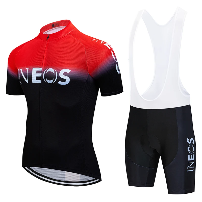 Велосипедная рубашка 2020 Pro team INEOS комплект летней одежды для велоспорта дышащая