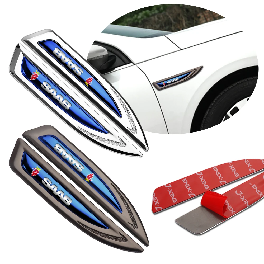 

2 шт., металлические 3d-наклейки для автомобиля SAAB 9-3 9-5 9-7 93 9-7X 9-2x 9-5x BJ