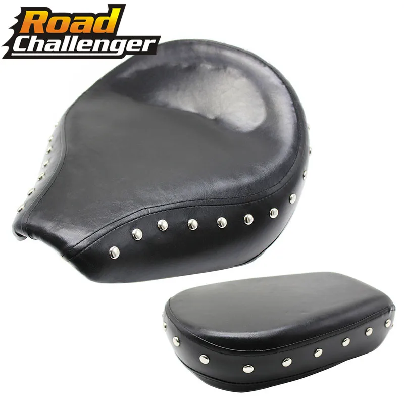 Мотоциклетные передние и задние подушки сиденья черный водитель всадник