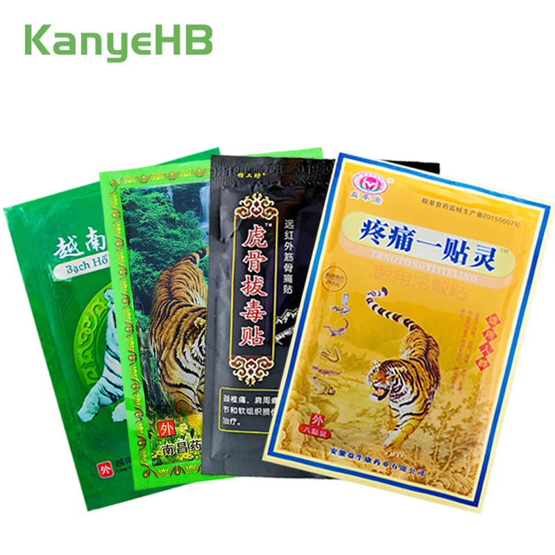 

8Pcs/bag Of 4 Different Types Tiger Balm Pain Relief Patches Back Muscle Arthritis 100% Original Natural Herbal Medical Plaster