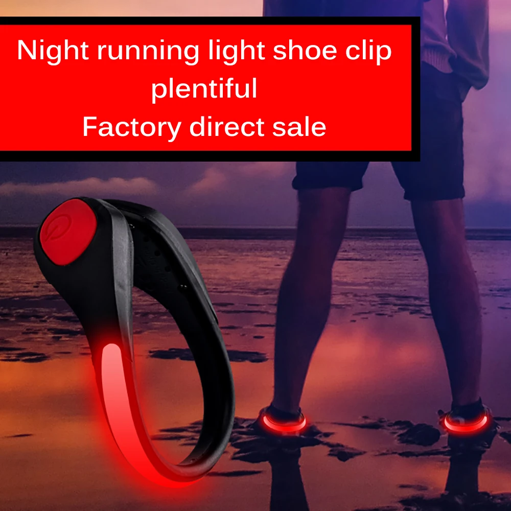 

Outdoor LED Luminous Shoe Clip Light Running Light Night Safety Warning Bright Flash Light Sports Bicycle Bike Shoe Clip Light