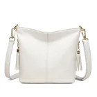 Женская сумка через плечо, роскошная белая кожаная сумка с кисточками, 2020