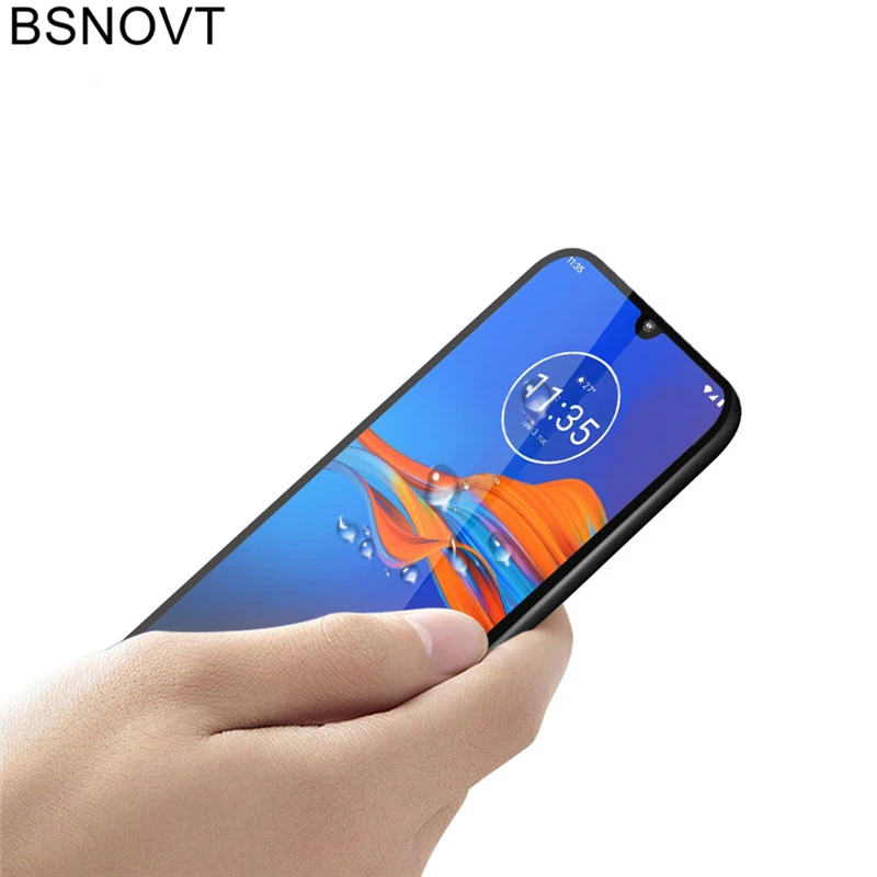 Protector de pantalla para Motorola Moto E6s, cristal templado completo para Motorola Moto E6s, pel&iacute;cula para Moto E6s, vidrio de 6,1 pulgadas, BSNOVT, 2 uds.-1