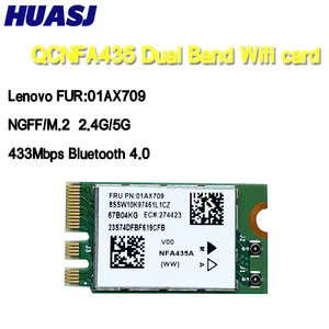 HUASJ Wireless Adapter Card QCA9377 QCNFA435 802.11AC 2.4G/5G NGFF WIFI CARD BT4.1 For Lenovo AIO-700-22ISH C20-00