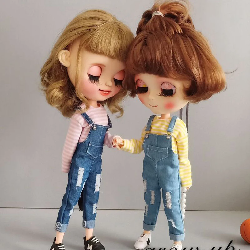 2 шт./компл. полосатая футболка с длинным рукавом + джинсовый комбинезон нагрудник