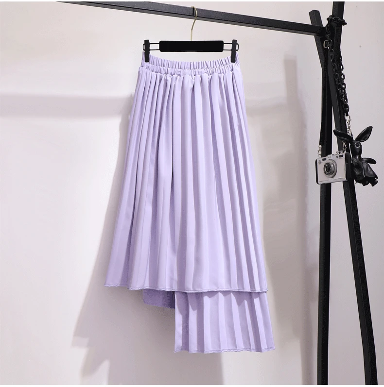 2XL~ 6XL Женский комплект из 2 предметов, многослойный костюм, Осень-зима, необычная юбка, костюм-двойка, блейзер с поясом и длинным рукавом, B717