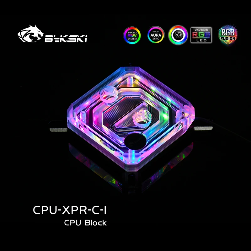 Процессор Bykski для процессора Intel I7 LGA 115x2011 2066 прозрачный акриловый RGB 12 в 5 В |
