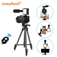 jumpflash vlog shooting kits studio photography suit selfie broadcast with microphone led fill light tripod for digital camera