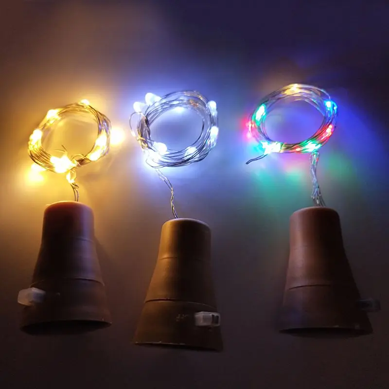 

P82C 10/20 LED Solar Wine Bottle Cork Shaped String Lights Night Fairy Christmas Fairy Light Outdoor Garland Strings