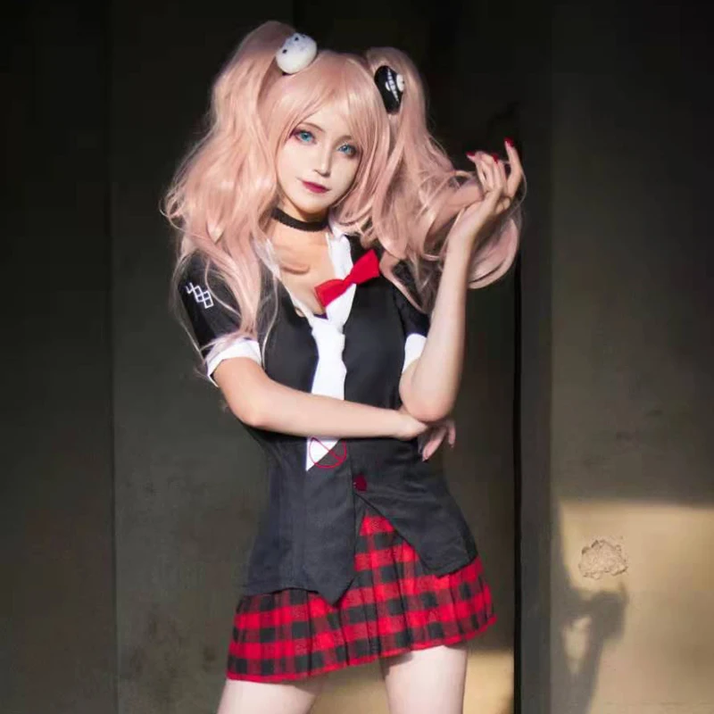 Костюм для косплея из аниме данганронпа женская форма работы в кафе короткая