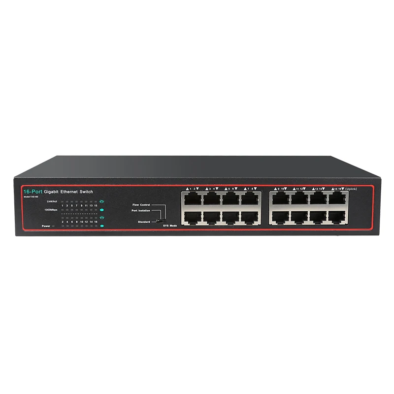 16 портов RJ45 Gigabit Ethernet коммутатор lan ethernet для ip камеры AP беспроводной|Сетевые