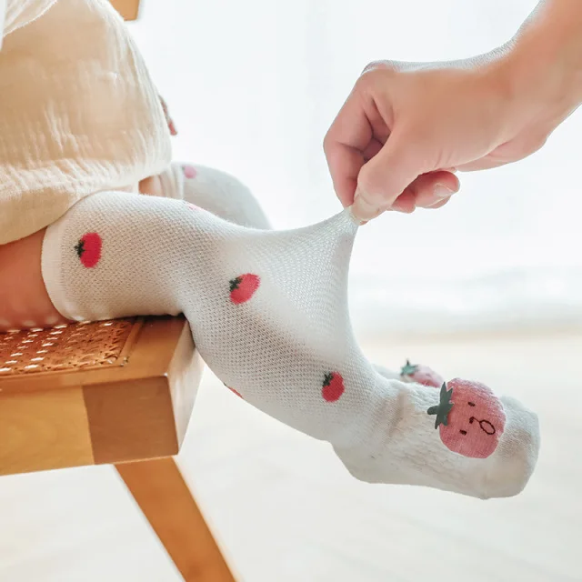 

Spring summer new mesh breathable newborn baby boy stockings casual fashion cartoon cute fruit toddler baby boy Pantyhose