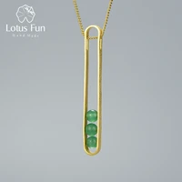 lotus fun natural stone elliptical minimalist pendant without necklace real 925 sterling silver handmade fine jewelry for women