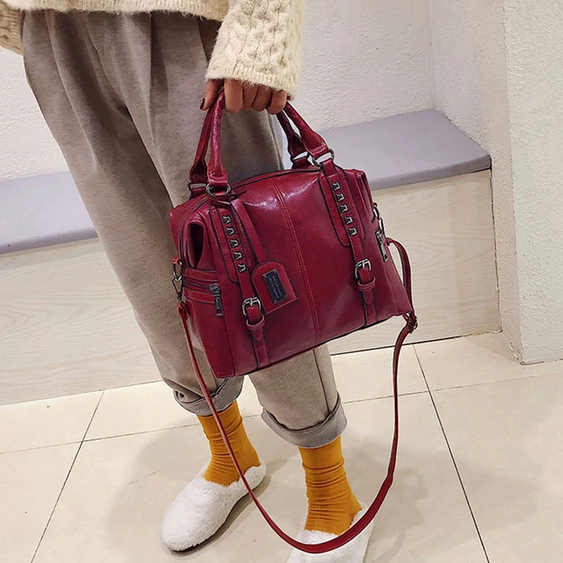 

Fashion luxury PU handbag handbag handbag retro personality shoulder bag messenger