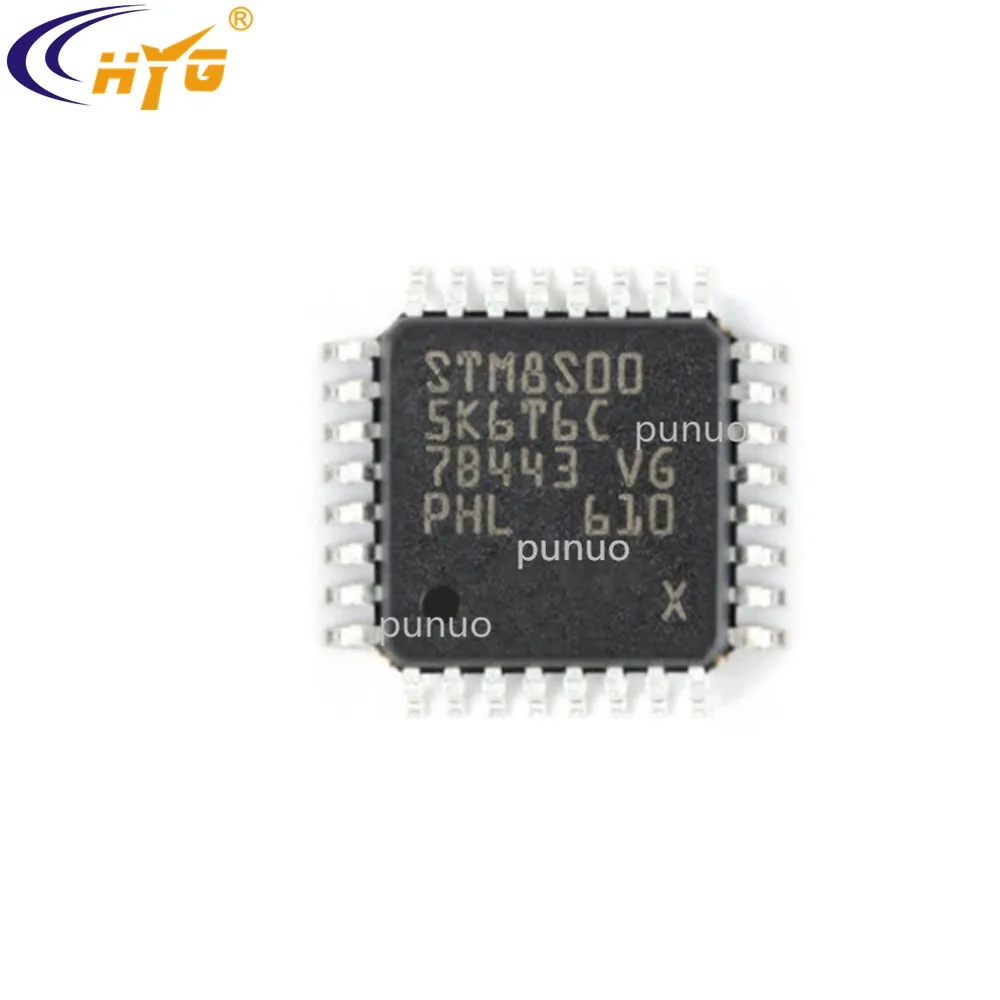 Оригинальные аутентичные STM8S005K6T6C Инкапсуляция LQFP 32 8 битные MCU 10 ADC таймеры