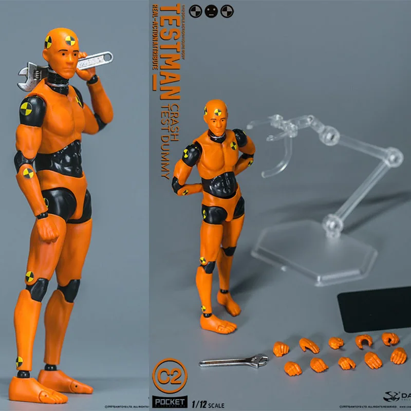 

Pre-sale DAMTOYS 1/12 DPS09 TESTMAN C2 Crash Test Dummy Orange 6" PVC Action Figure Dolls