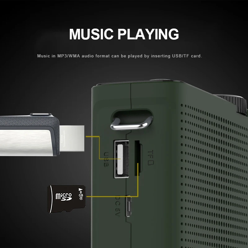 Panda K75 Portable Wireless Voice Amplifier 2200mAh Megaphone with Mic Teaching Promotion Mini Speaker Support TF AUX USB | Электроника