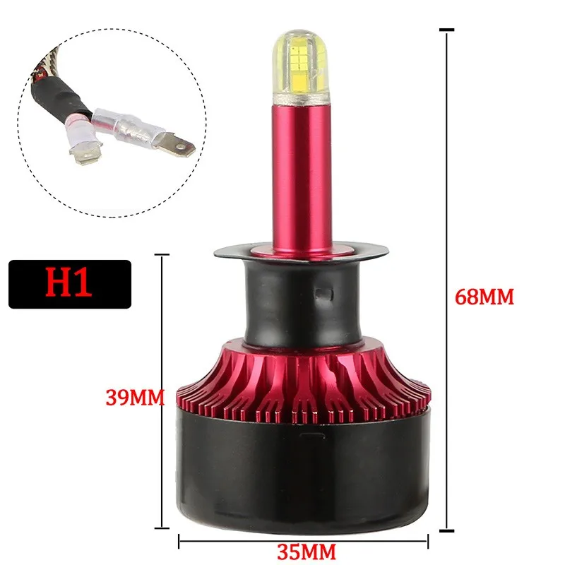 

2PCS 2020 NEW Mini H4 H7 LED Car Headlight Bulb 20000LM 6500K H1 H11 9005 HB3 9006 HB4 Running Auto Fog Head Lamp