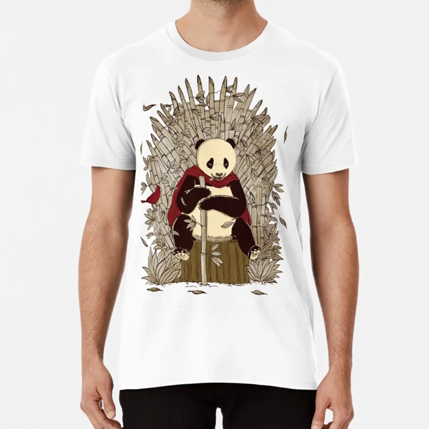 Игра жизни Футболка престолов жизнь панда драма юмором птица Angry Bird Bamboo Tv|Мужские