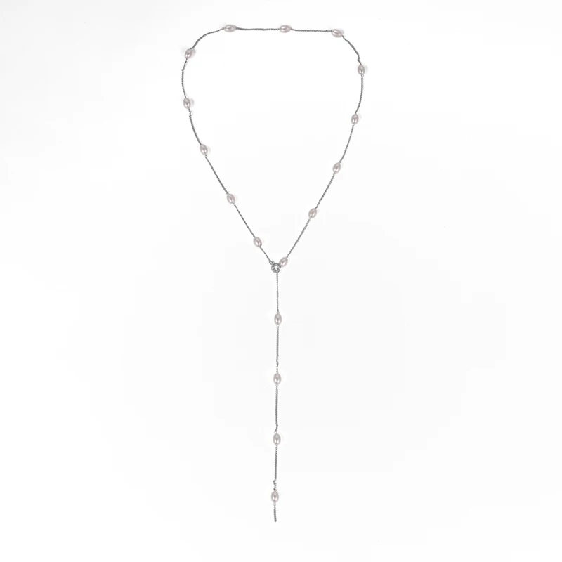 Ожерелье SRCOI с подвеской цепочкой длинное богемное колье до ключиц искусственным