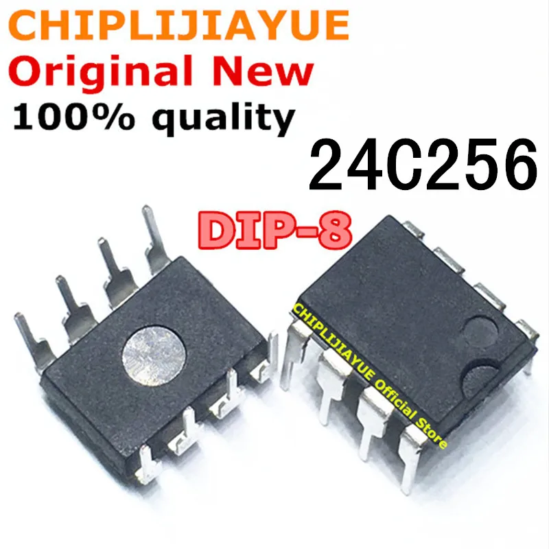 Новый и оригинальный чипсет IC AT24C256 DIP8 24C256 DIP 8 10 шт.|Интегральные схемы| |