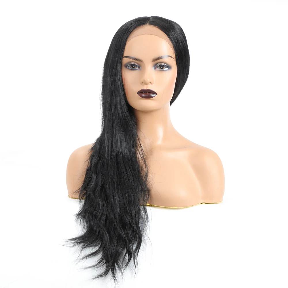 

Synthetic Front Lace Wig Long curly black Wigs for Women Daily Party High Density Heat Resistant