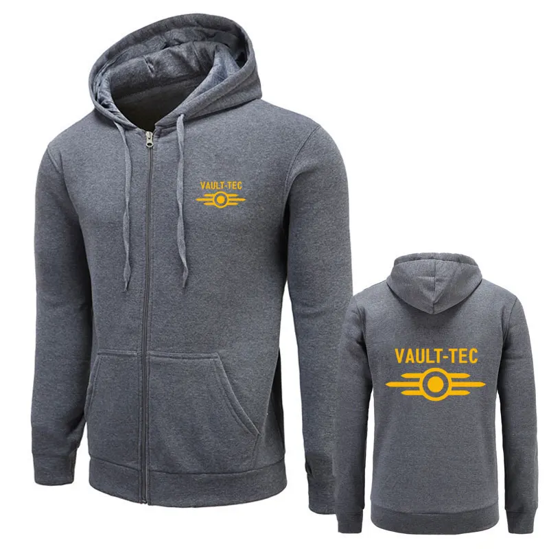 

New Hoodies men Fashion Vault -Tec logo Gaming Video Game Fallout print Casual Apparel Hoodies Sweatshirts Men Outerwear Hoody