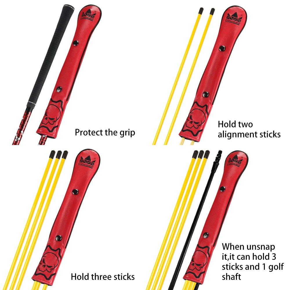 Чехлы для клюшек Golf Alignment Кожаные чехлы ручной работы высокого качества с